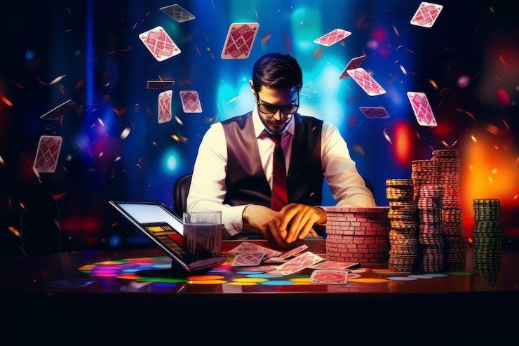 Riwayat permainan Three Card Poker dengan statistik dan hasil